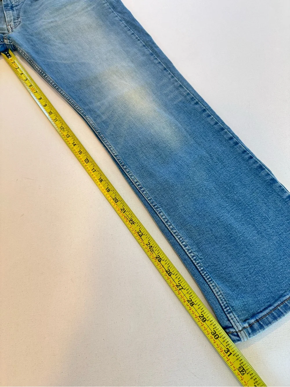 Levi's 514 Jeans Men's 36x32 Blue Straight Fit Stretch Light Wash